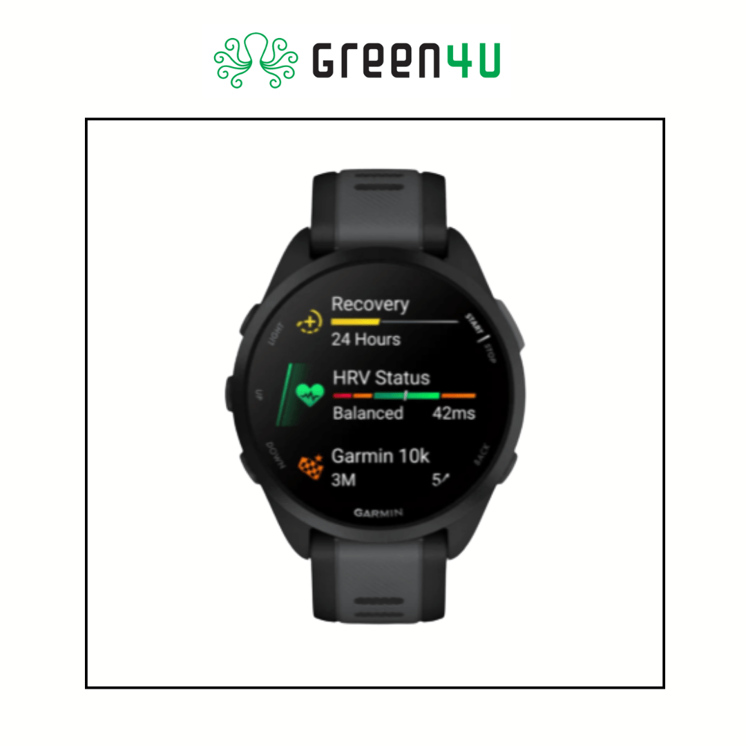 Garmin Forerunner 165 - Preto e Cinza Ardósia WW - Green Store 4U