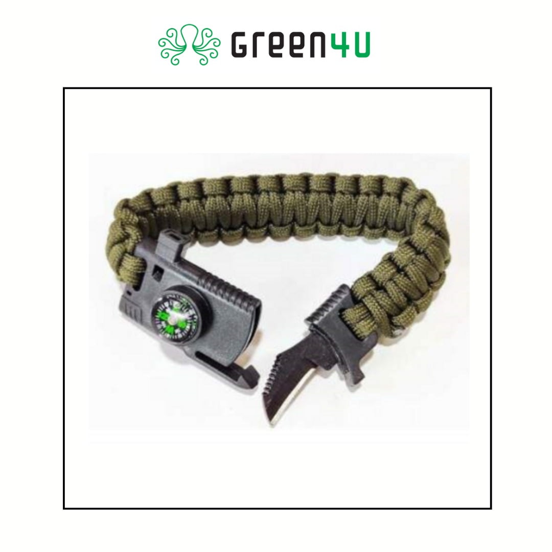 1pcs 21 em 1 pulseira de sobrevivência ajustável paracord, kit de  equipamento de emergência tática inclui lanterna sos n