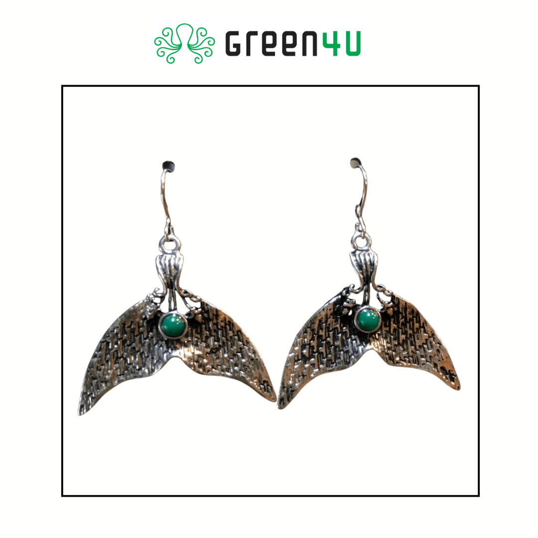 Brinco Rabo de Aço Pedra Verde