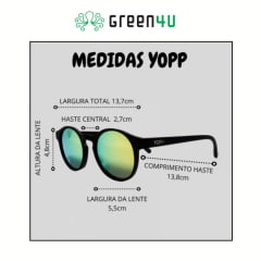 Óculos Yopp Redondo - Tu-ton Verde