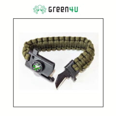 Pulseira Sobrevivência Paracord 5 em 1