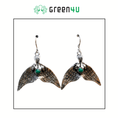 Brinco Rabo de Aço Pedra Verde