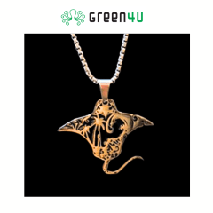 Colar Arraia e Coqueiro em Aço