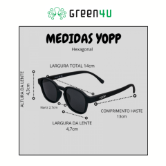 Óculos Yopp Hexagonal -  TMJ