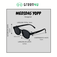Óculos Yopp Hexagonal - Vem Com Nóis